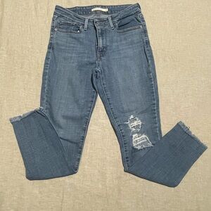 Levi’s Blue Distressed Women's Skinny Jeans